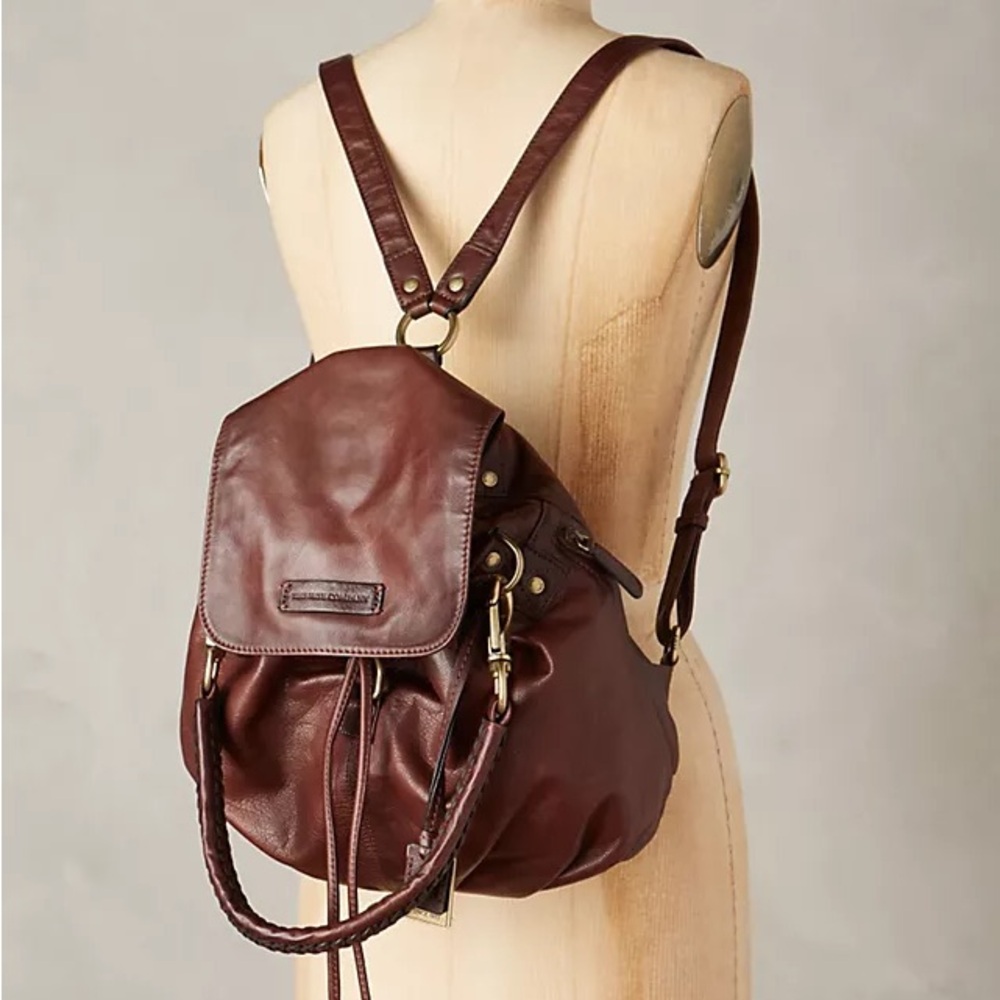 Frye Chestnut Brown Leather Drawstring Shoulder Bag